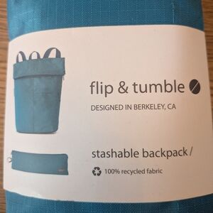 Flip & Tumble Blue Stashable Backpack NWT